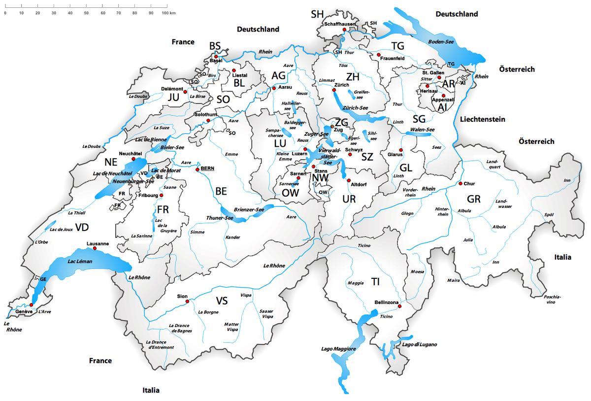 schweiz floder kort