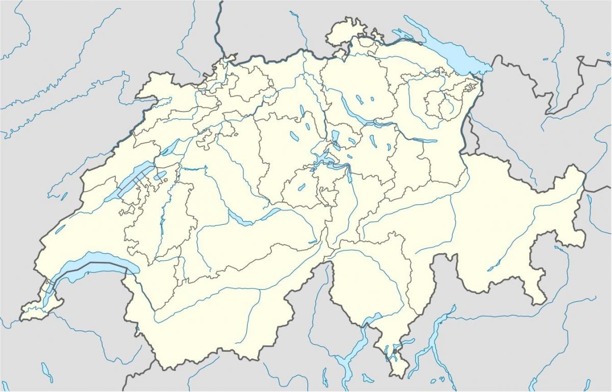 kort over schweiz vektor-kort