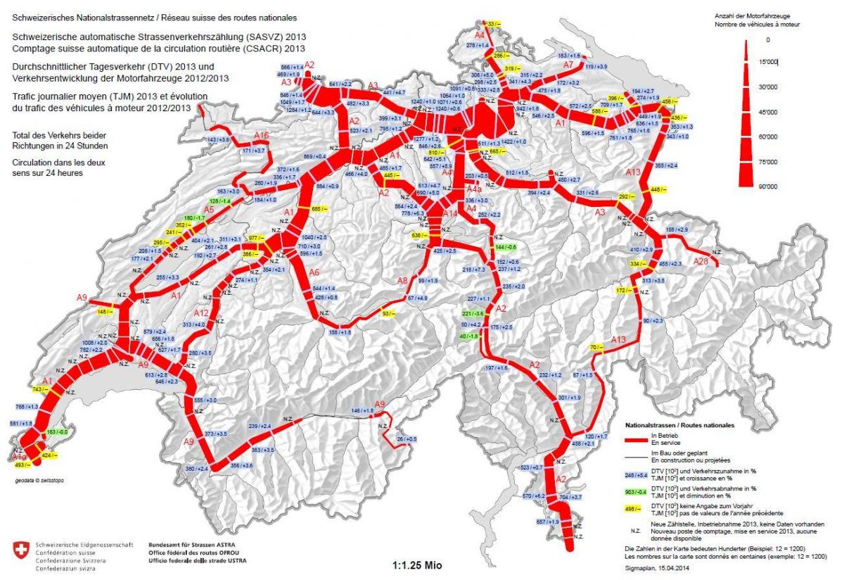 kort over schweiz vignet