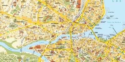 Street map i genève, schweiz