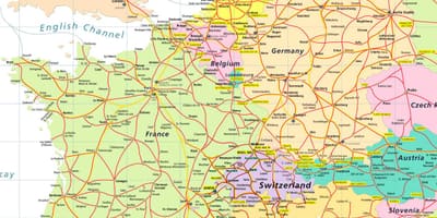 Kort over eurail kort schweiz