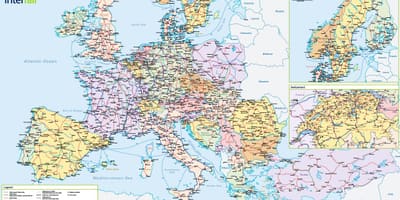 Kort over interrail schweiz 