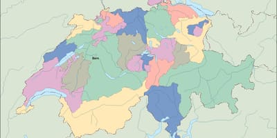 Kort over politisk kort over schweiz