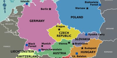 Kort over schwarzwald og schweiz 