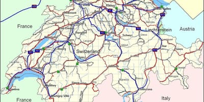 Kort over schweiz ' bjerge