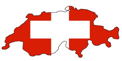Kort over schweiz flag