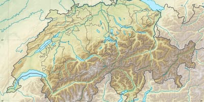 Kort over schweiz relief